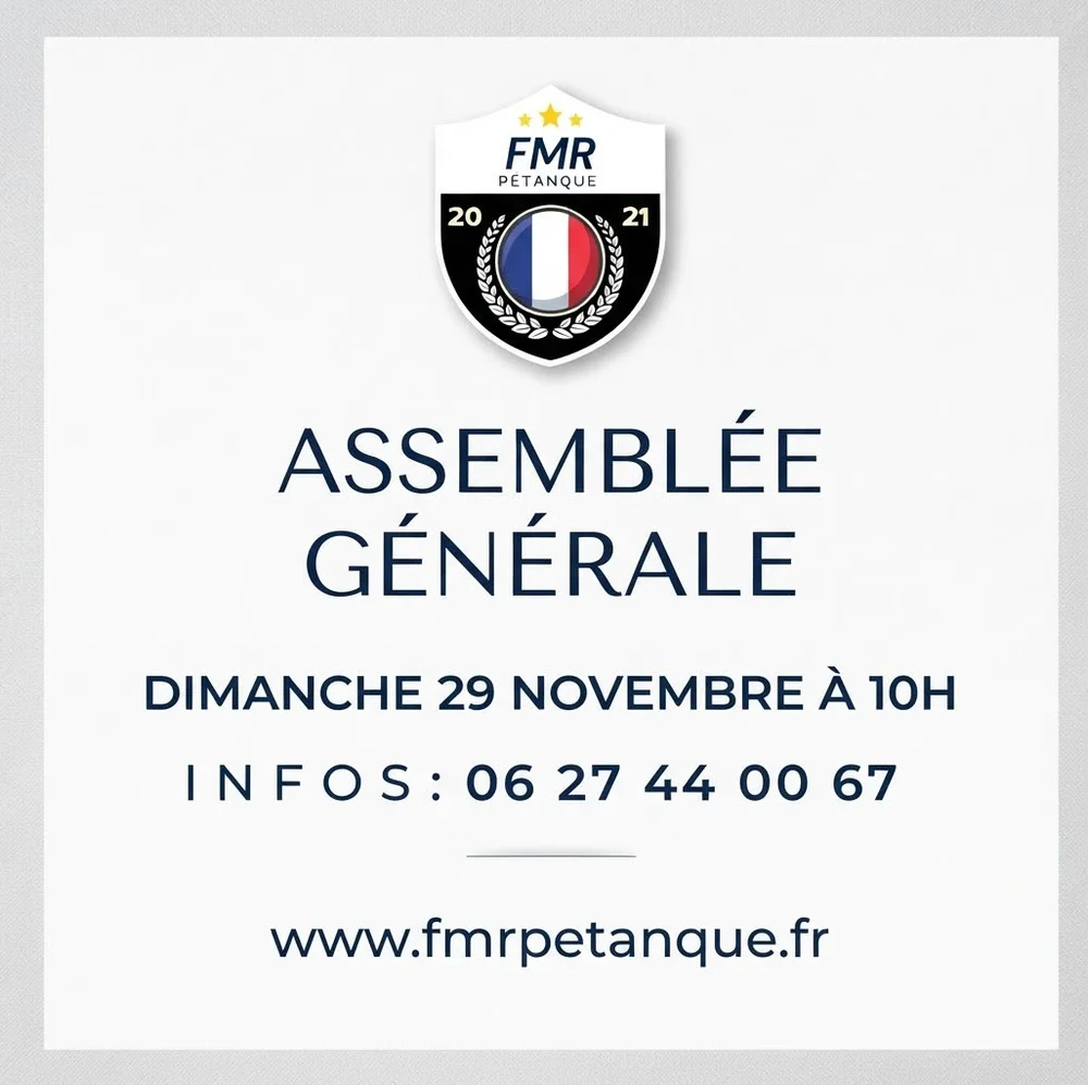 Annonce FMR Pétanque